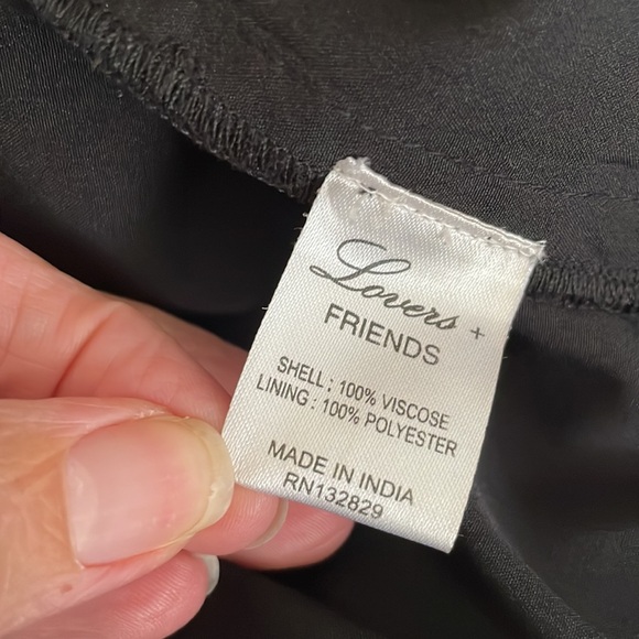 Lovers + Friends Emily Black Embellished Short Sleeve Short Dress M - Picture 8 of 8